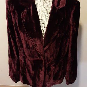 Lane Bryant Velvet Blazer size 18 Plum colored